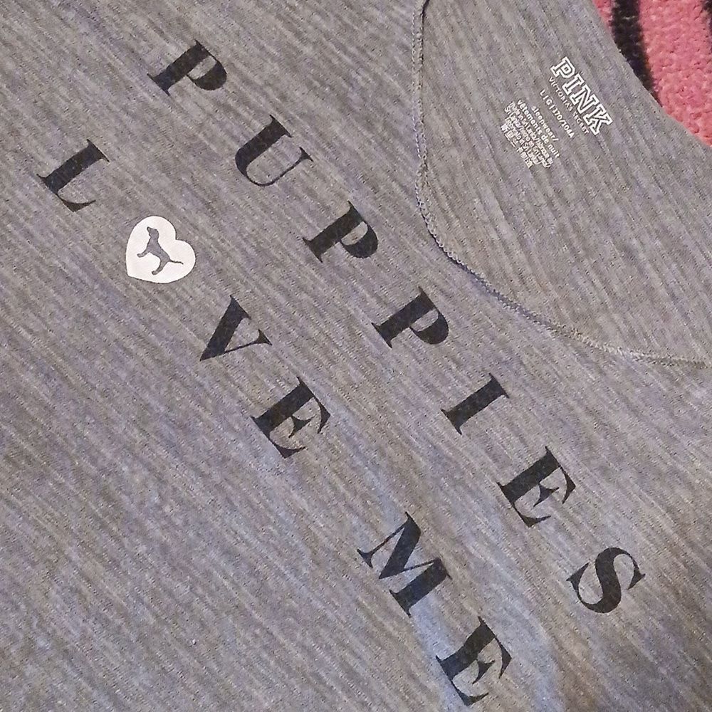 Pink Victoria's Secret "Puppies Love Me" Tank Size Large